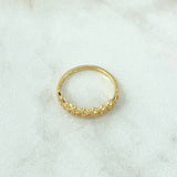 Anillo Media Churumbela Corazones 1.8gr / T6 1/2 / Circones Blancos Oro Amarillo 18K