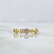 Anillo Esferas Bisel 1.65gr / T6 / Circones Blancos Oro Amarillo 18K ©
