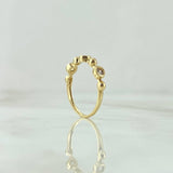 Anillo Esferas Bisel 1.65gr / T6 / Circones Blancos Oro Amarillo 18K ©