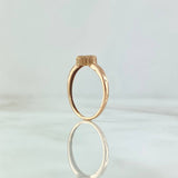 Anillo Trébol 1.8gr / T6  / Circones Blancos Oro Rosa 18K ©