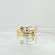 Anillo Cinturon De Orion 2.35gr / T8 1/4 / Bolas 5mm Lisas Tres Oros 18K *