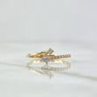 Anillo Solitario Doble 1.35gr / T5 1/2 / Circones Blancos Oro Amarillo 18K ©