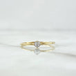 Anillo Solitario Fino 1.05gr / T6  / Circon Blanco Oro Amarillo 18K