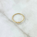 Anillo Solitario Fino 1.05gr / T6  / Circon Blanco Oro Amarillo 18K