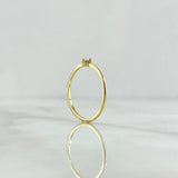 Anillo Solitario Fino 1.05gr / T6  / Circon Blanco Oro Amarillo 18K