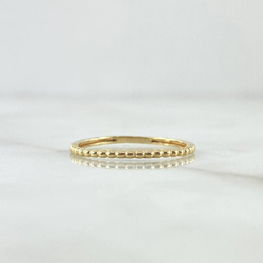 Anillo Mitad Esferas 1gr / T5 / Oro Amarillo 18K ©