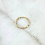 Anillo Mitad Esferas 1.05gr / T6 / Liso Oro Amarillo 18K ©