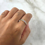 Anillo Circulos Tupidos 2.25gr / T6 1/2 / Circones de Colores Oro Amarillo 18K