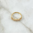 Anillo Churumbela Tupido 2.25gr / T6 1/2 / Circones Blancos Oro Amarillo 18K
