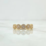 Anillo Churumbela Tupido 2.25gr / T6 1/2 / Circones Blancos Oro Amarillo 18K