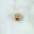 Herraje Emoji 0.85gr / 1cm / Circones Blancos Oro Amarillo 18K ©
