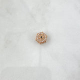 Herraje Timon 0.95gr / 1cm / Circones Blancos y Negros Oro Rosa 18K ©