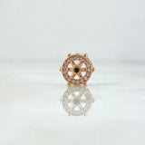 Herraje Timon 0.95gr / 1cm / Circones Blancos y Negros Oro Rosa 18K ©