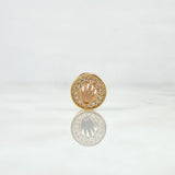 Herraje Corona RX En Aro 1.05gr / 1cm / Circones Blancos Dos Oros Amarillo Rosa 18K ©