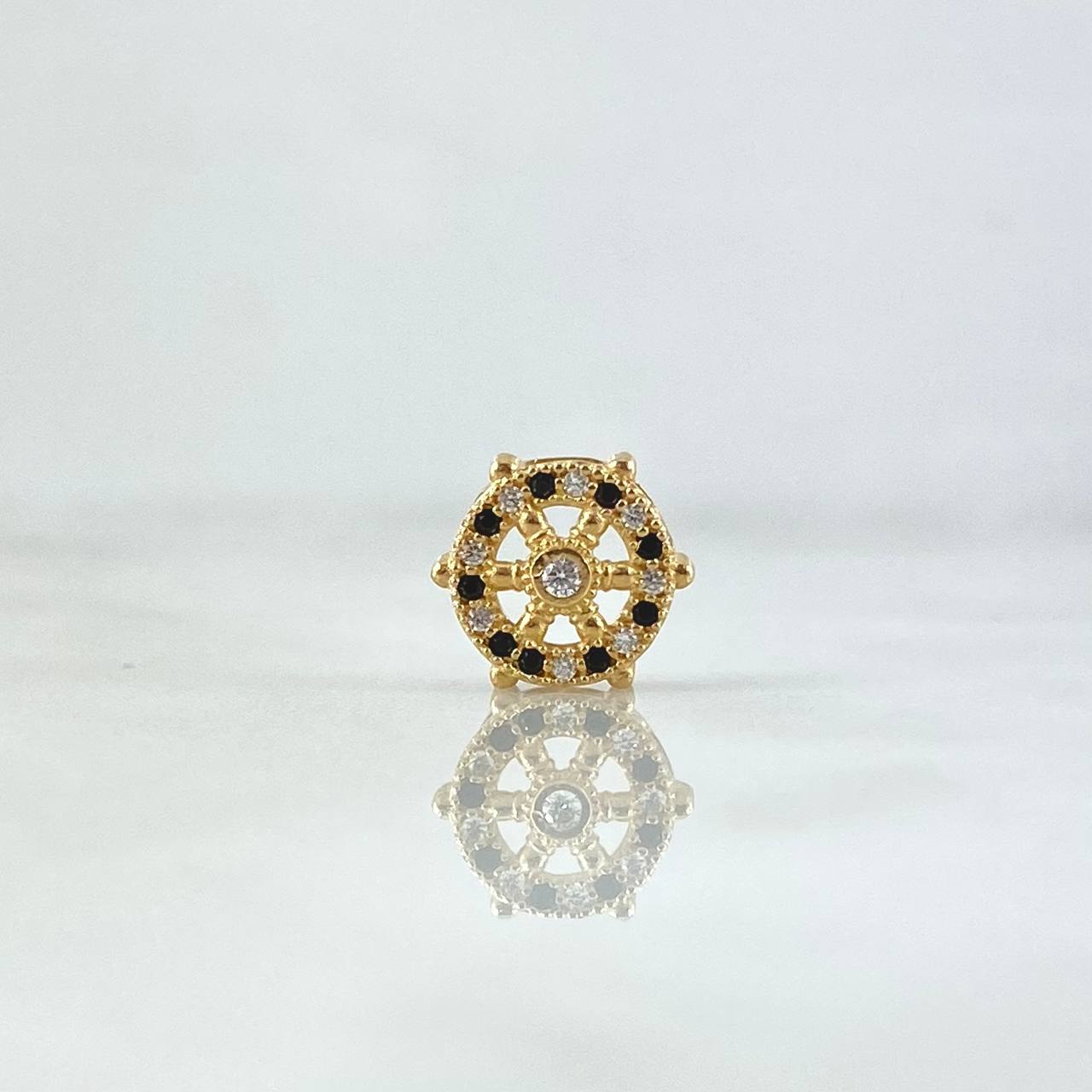 Herraje Timon 1gr / 1cm / Circones Blancos y Negros Oro Amarillo 18K ©