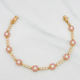 Pulso Tenis Halo 9.6g / 18cm / 2.6mm Oro Amarillo 18K
