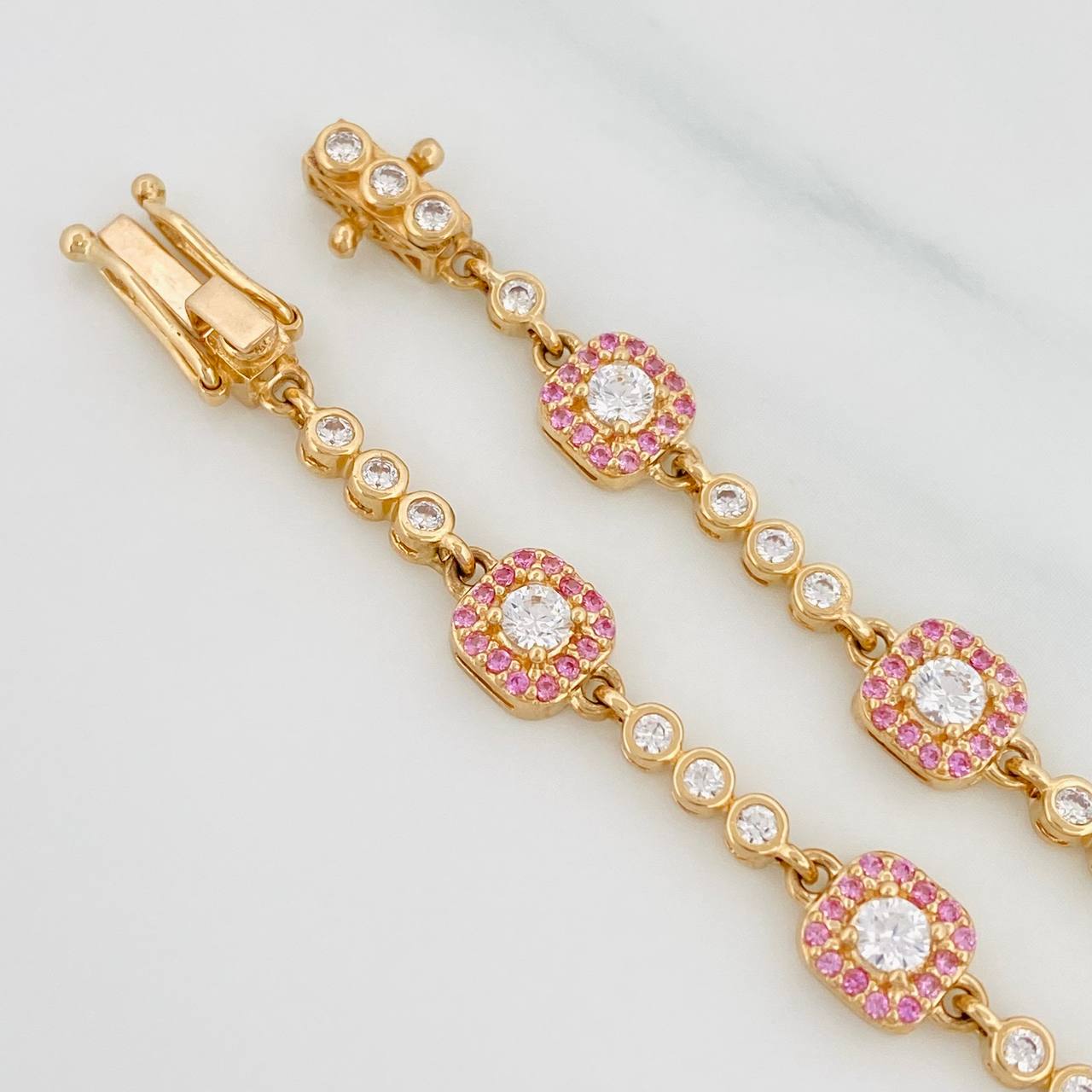 Pulso Tenis Halo 9.6g / 18cm / 2.6mm Oro Amarillo 18K
