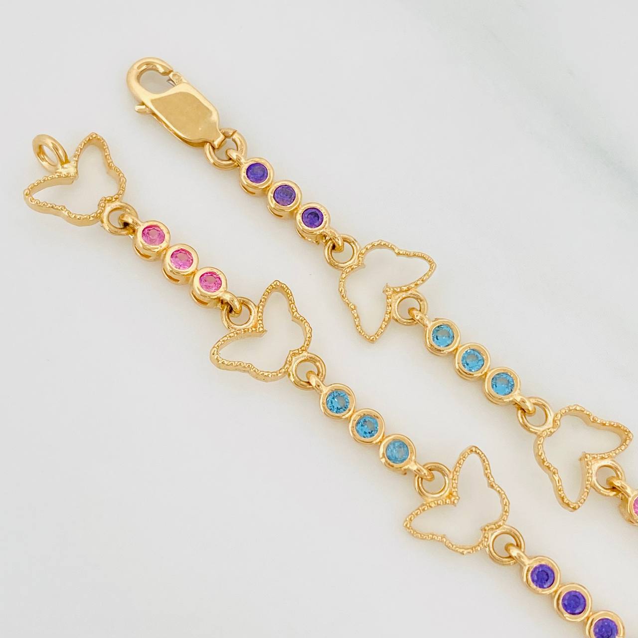 Pulso Tenis Mariposa 6.05g / 18cm / 2.6mm Oro Amarillo 18K