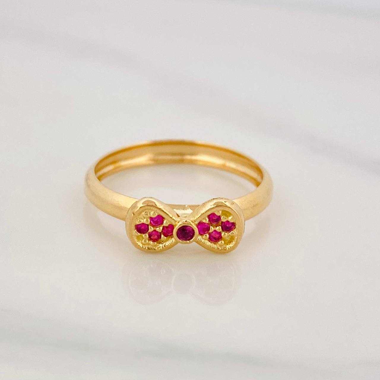 Anillo Moño 1.2g / T 5 1/4 Oro Amarillo 18K