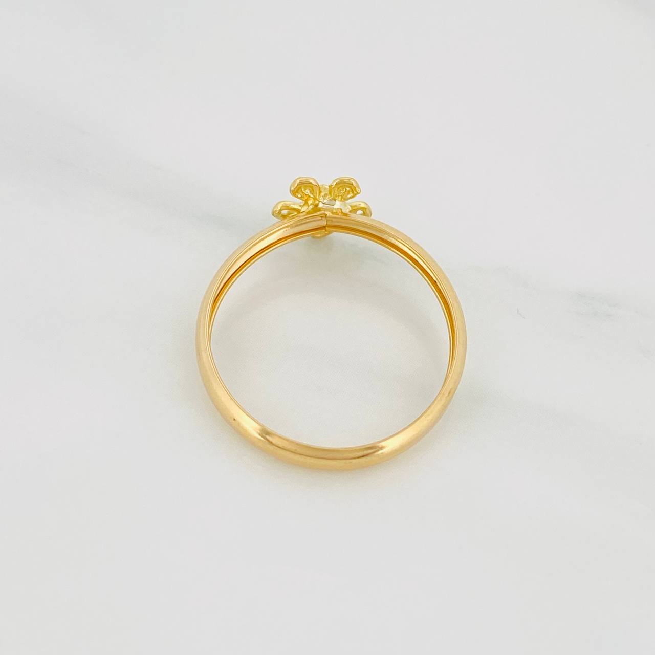 Anillo Flor 1g / T7 1/2 Oro Amarillo 18K