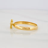 Anillo Trebol 1.35g / T7 1/4 Oro Amarillo 18K