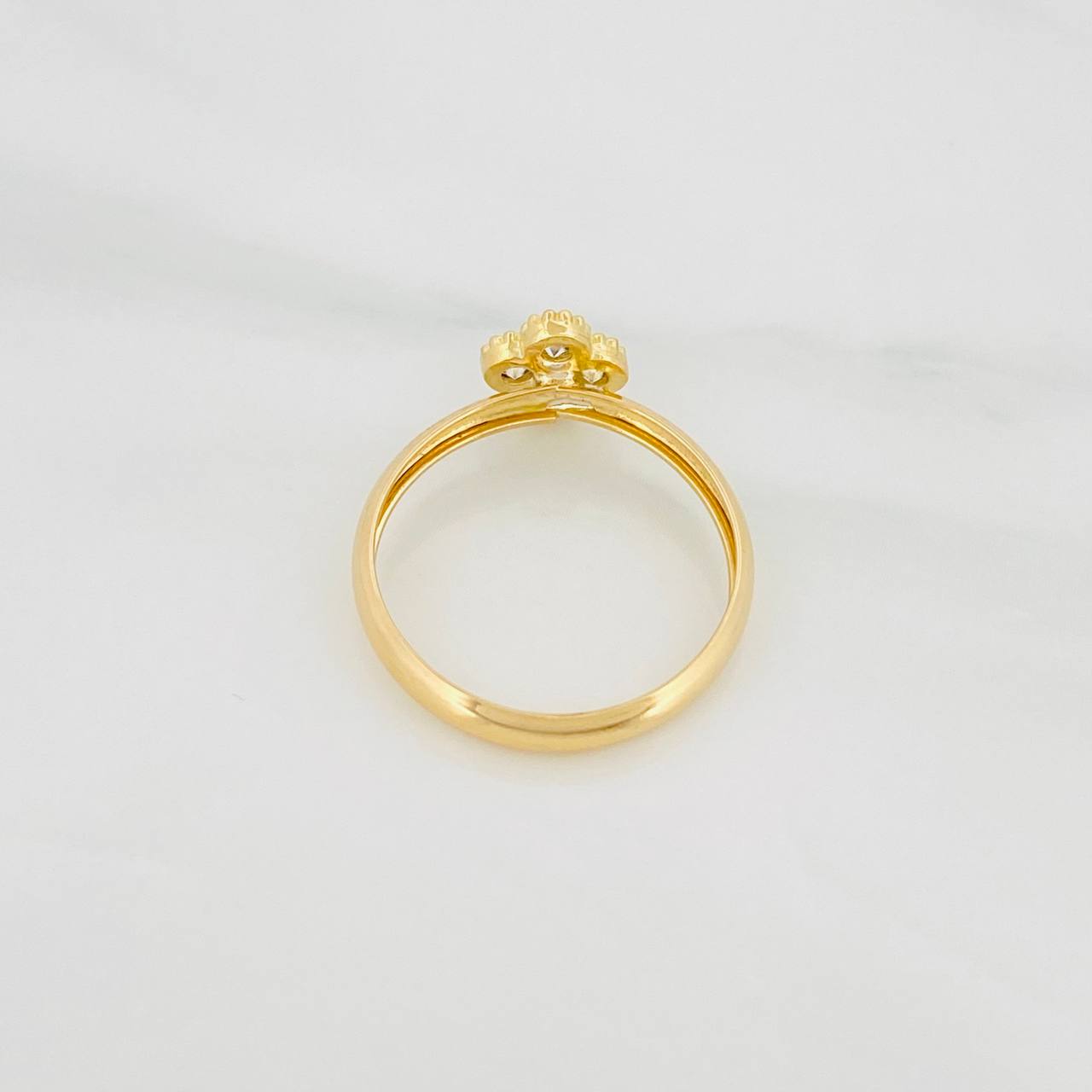 Anillo Trebol 1.35g / T7 1/4 Oro Amarillo 18K