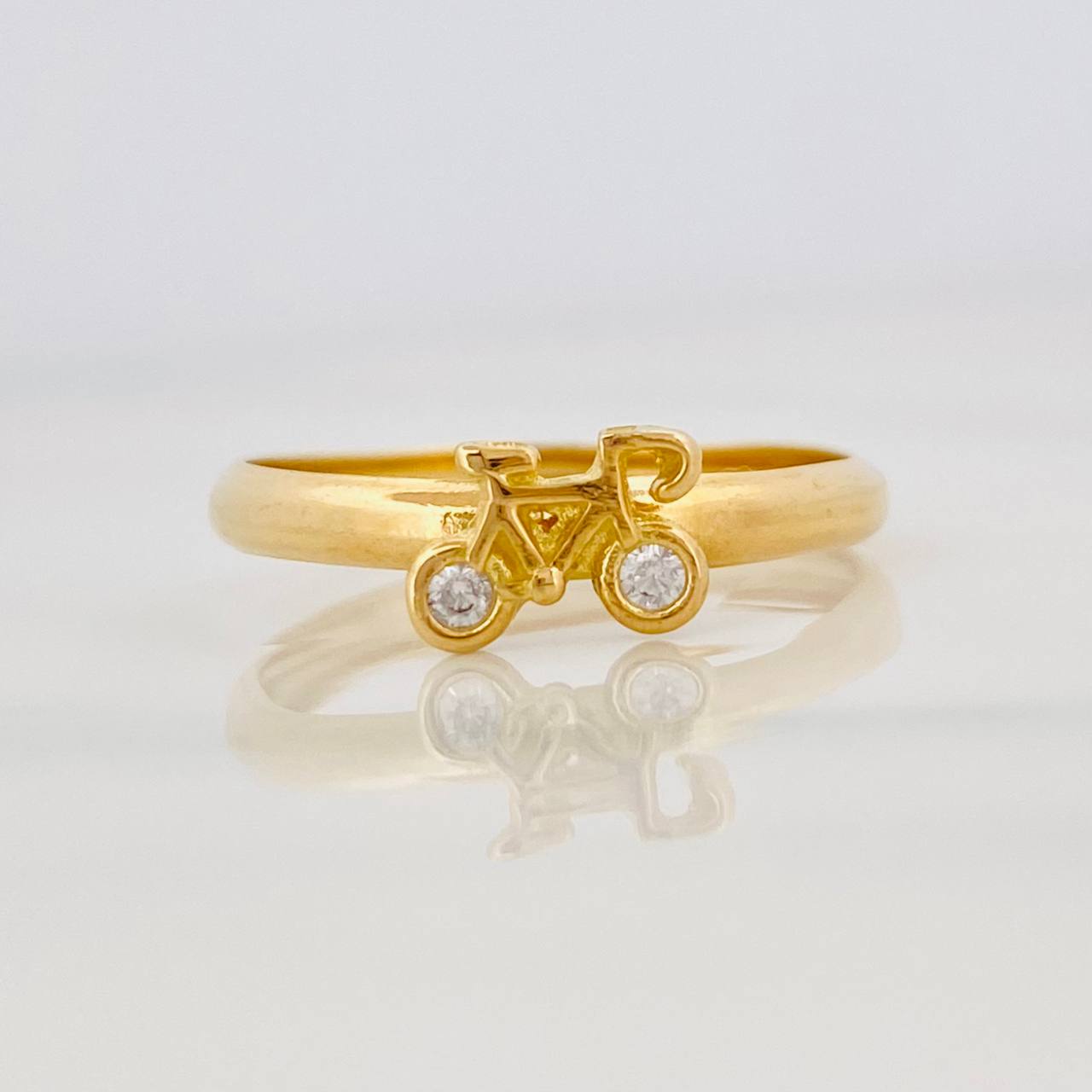 Anillo Bicicleta 1.05g / T8 Oro Amarillo 18K