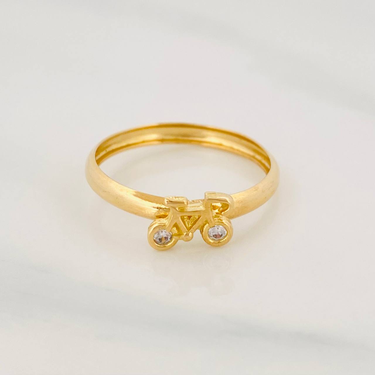 Anillo Bicicleta 1.05g / T8 Oro Amarillo 18K