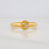 Anillo Estrella 0.8g / T7 Oro Amarillo 18K