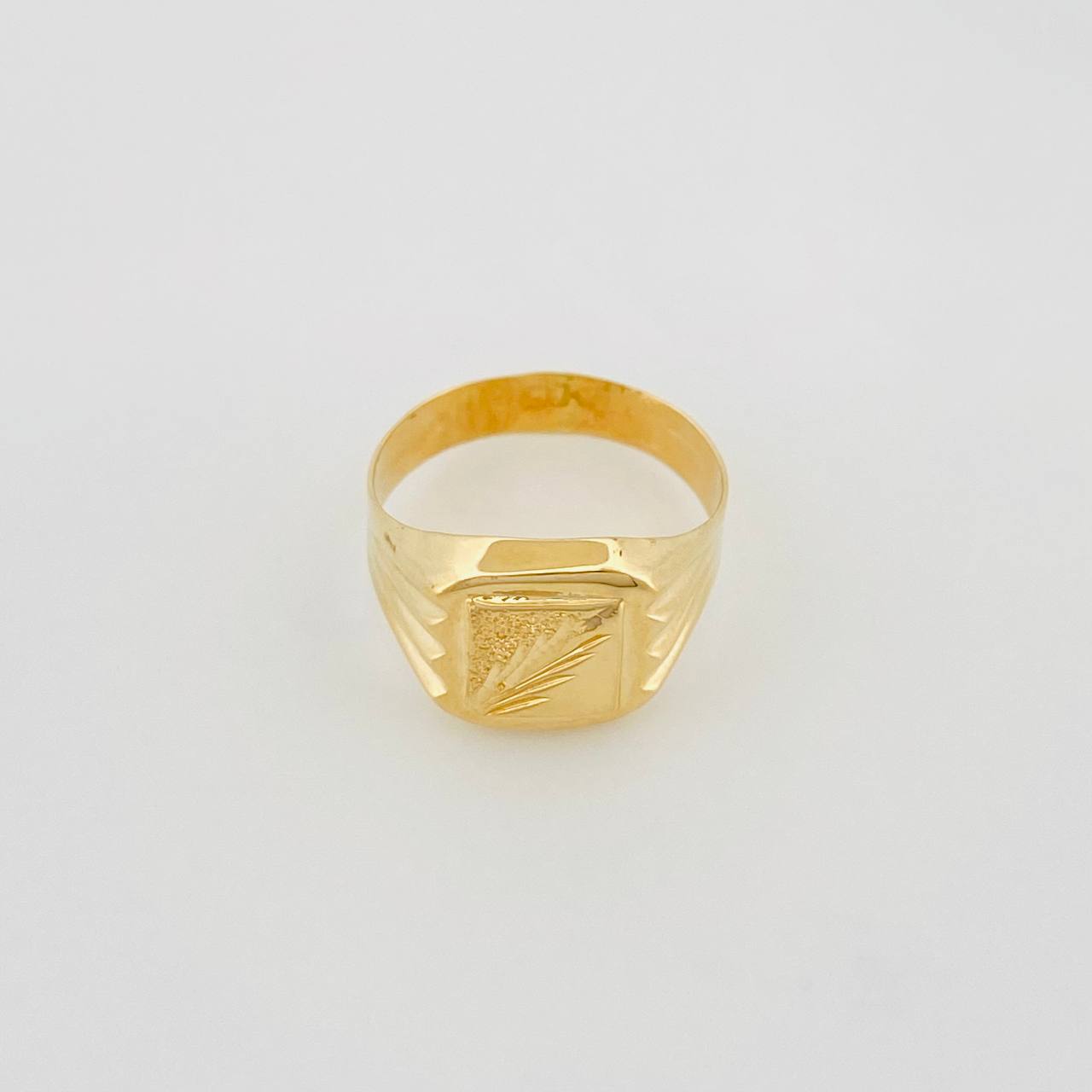 Anillo Sello Espiga 0.8g / T0 Oro Amarillo 18K