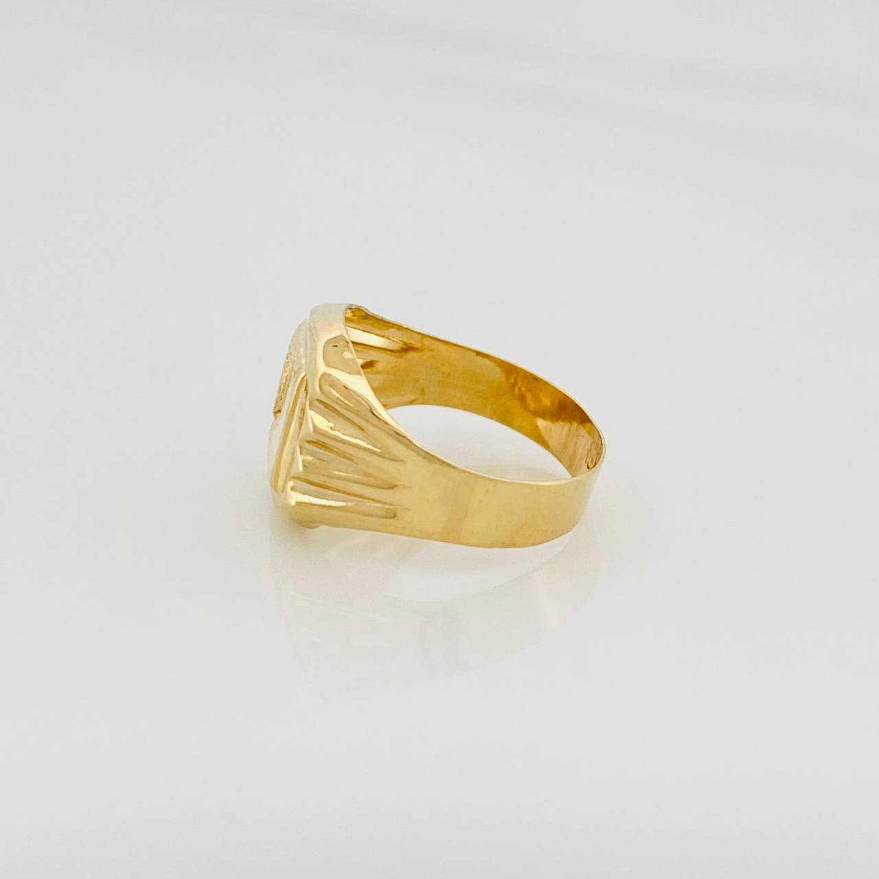 Anillo Sello Espiga 0.8g / T0 Oro Amarillo 18K