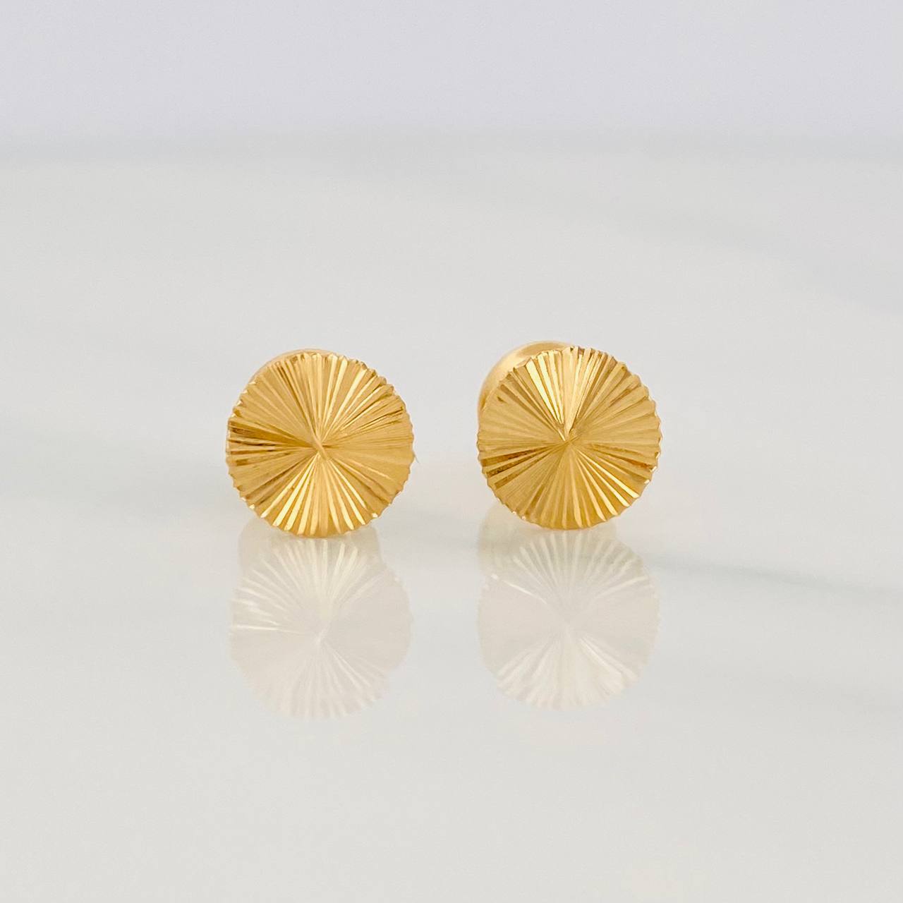 Topos Circulo Diamantado 0.85g / 6.5mm Oro Amarillo 18K