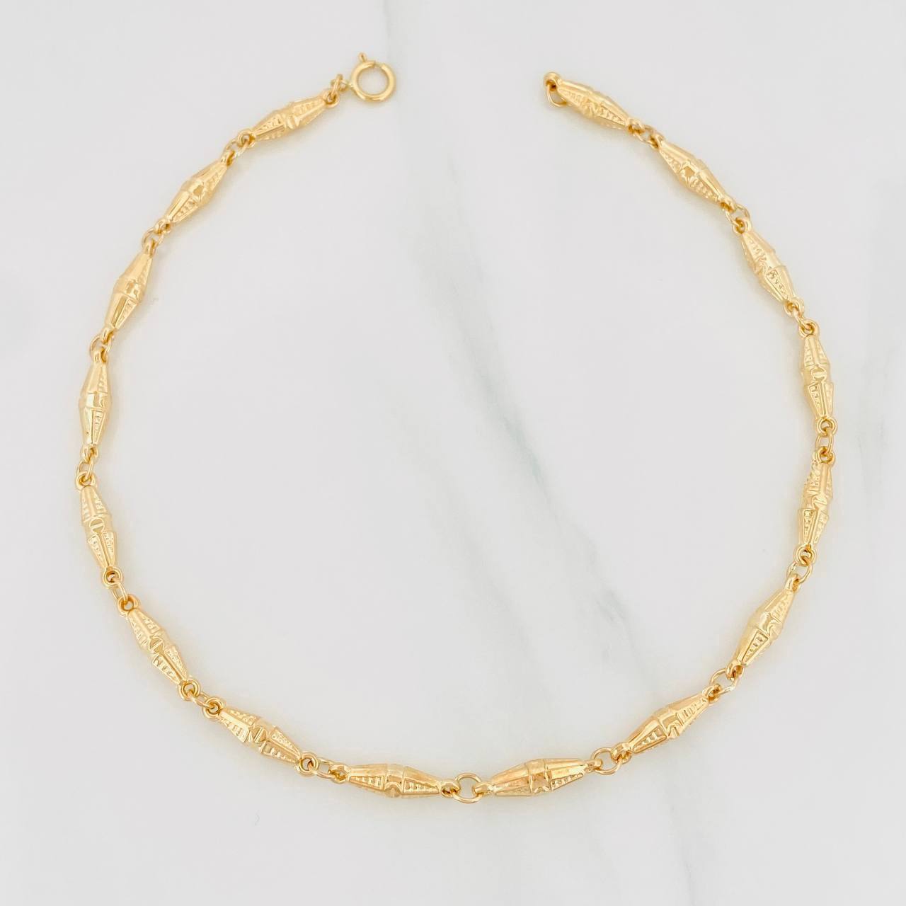 Tobillera Dubai 4g / 26cm / 3.7mm Oro Amarillo 18K