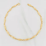 Tobillera Dubai 3.6g / 25cm / 3.7mm Oro Amarillo 18K