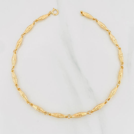 Tobillera Dubai 4g / 26cm / 3.6mm Oro Amarillo 18K