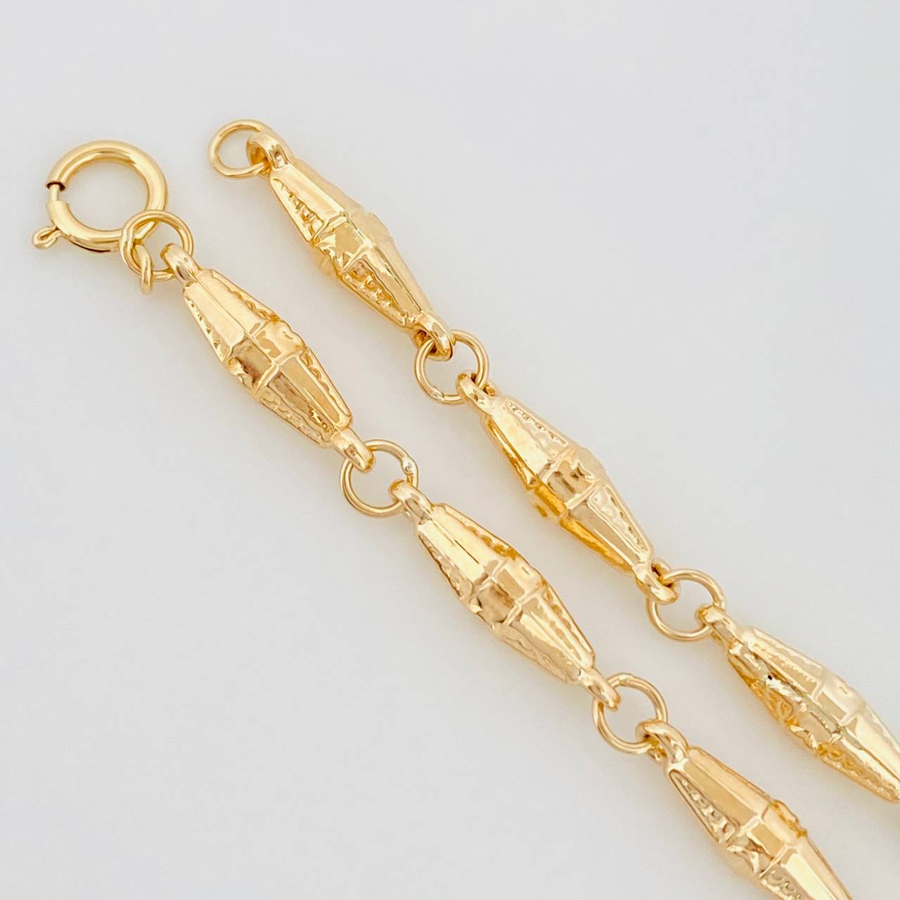 Tobillera Dubai 3.6g / 25cm / 3.7mm Oro Amarillo 18K