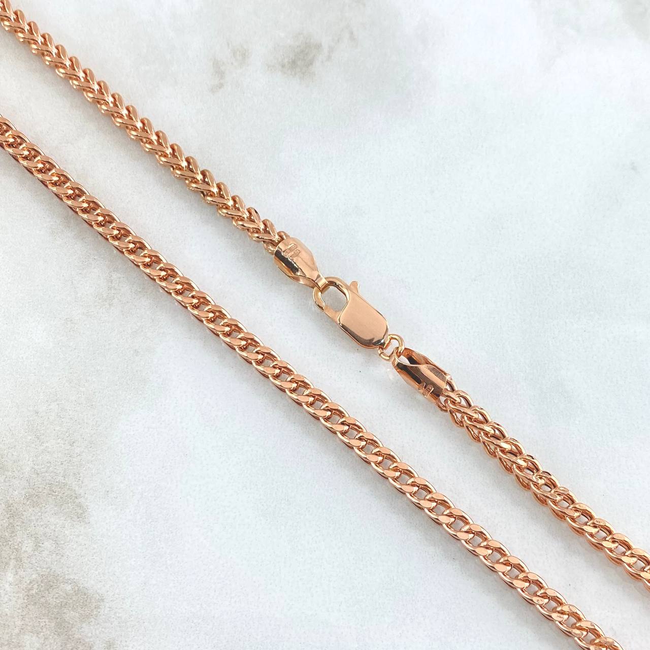 Cadena Franco 17.8gr / 60cm / 3.4mm Oro Rosa +4 18K *