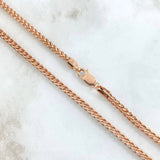 Cadena Franco 17.8gr / 60cm / 3.4mm Oro Rosa +4 18K *
