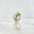 Dije Virgen Maria 1.6gr / 2.5cm / Aro Circones Blancos Verdes Oro Amarillo