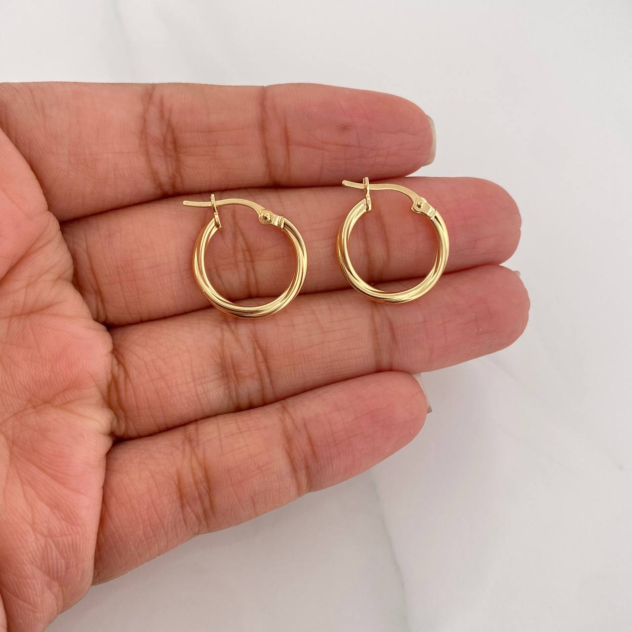Candongas Mary 1.1g / 1.8cm Oro Amarillo 18K