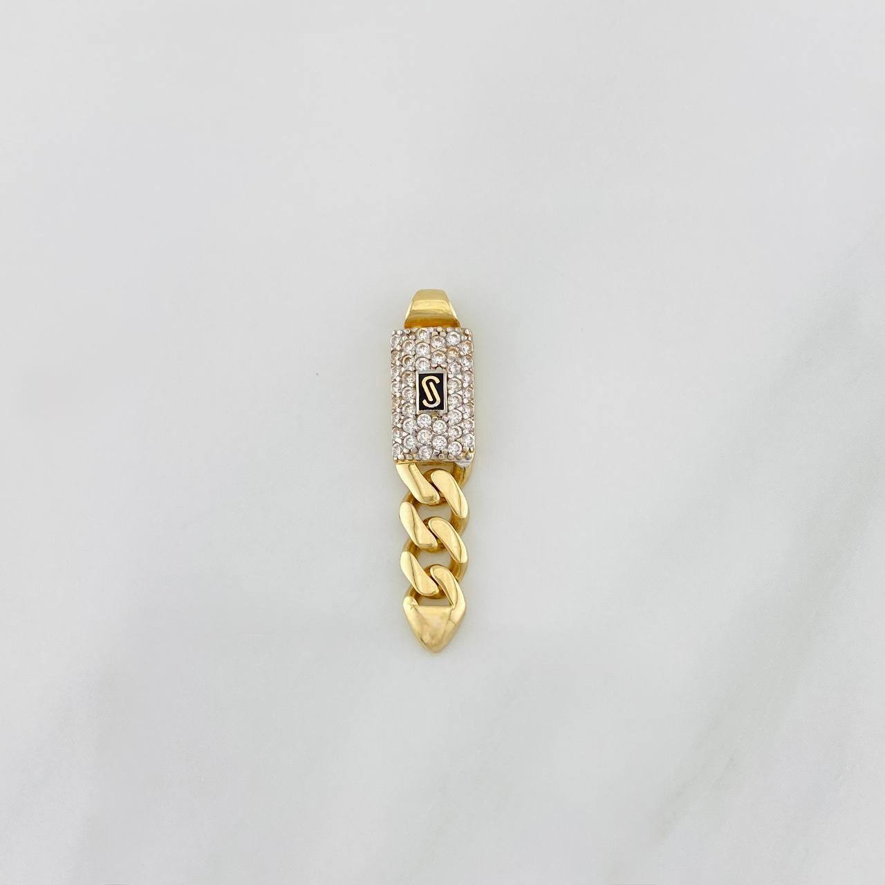 Dije Cubana Infinito 1.55g / 2.07cm Dos Oros Amarillo Blanco 18K