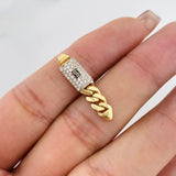 Dije Cubana Infinito 1.55g / 2.07cm Dos Oros Amarillo Blanco 18K