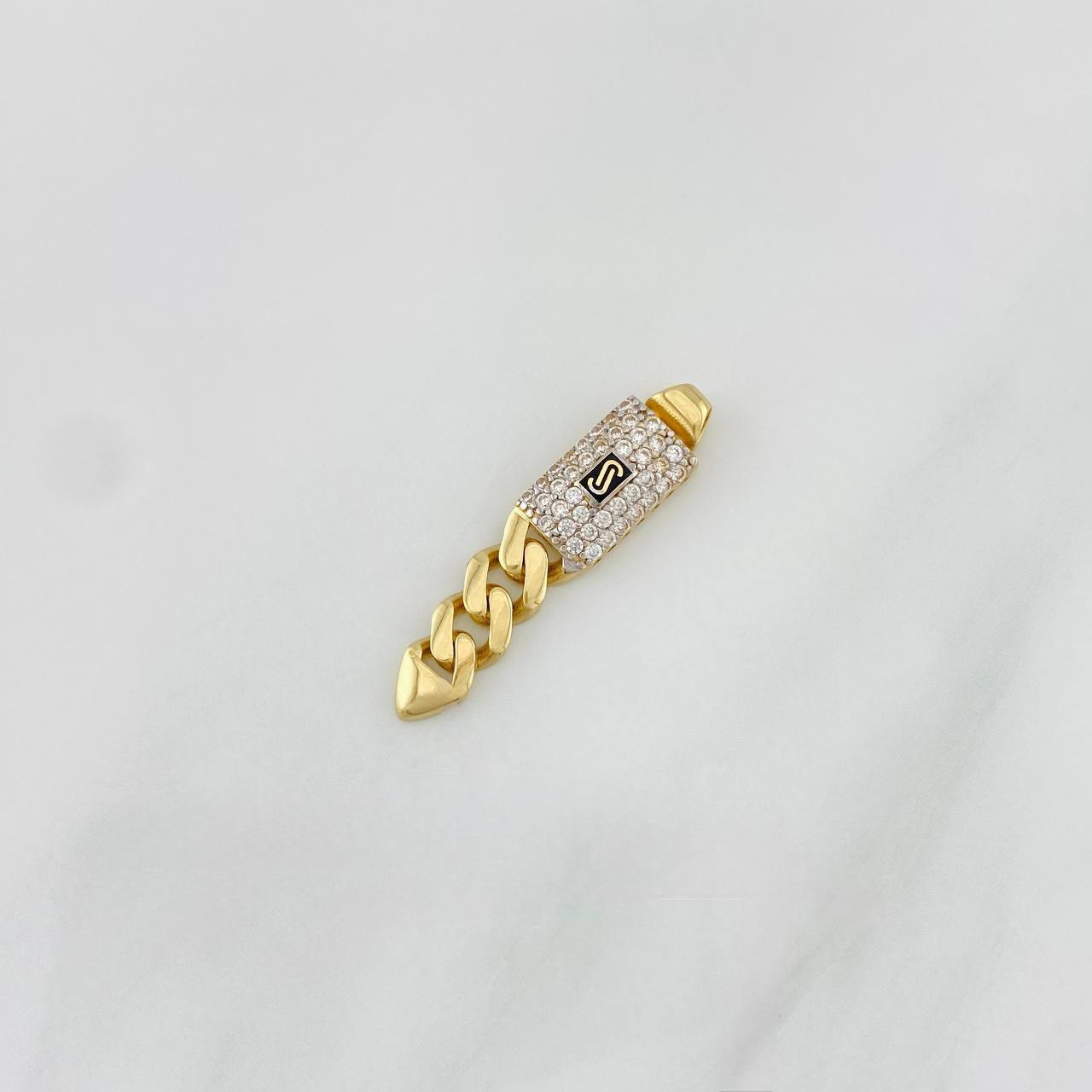 Dije Cubana Infinito 1.55g / 2.05cm Dos Oros Amarillo Blanco 18K