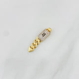 Dije Cubana Infinito 1.55g / 2.07cm Dos Oros Amarillo Blanco 18K
