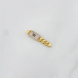 Dije Cubana Infinito 1.55g / 2.07cm Dos Oros Amarillo Blanco 18K