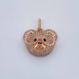 Dije Rostro Oso 2.8gr / 2cm / Oro Rosa 18K %