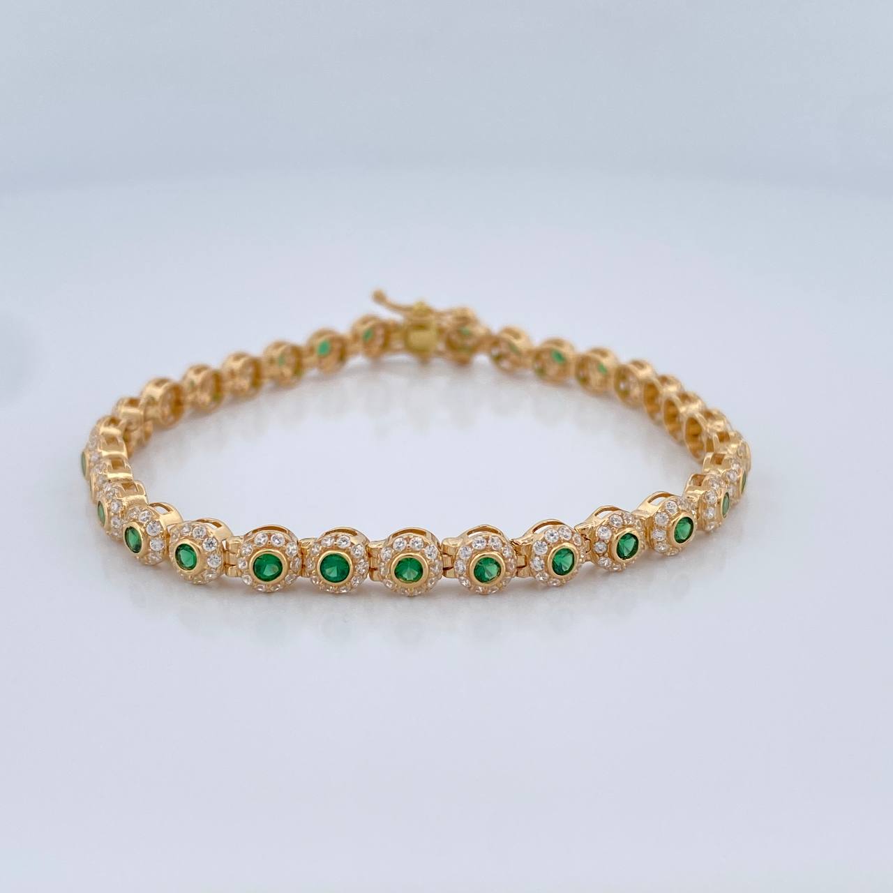 Pulso Tennis 8.35gr / 16.7cm / 4.3mm Oro Amarillo 18K %