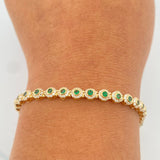 Pulso Tennis 8.35gr / 17.5cm / 4.24mm Oro Amarillo 18K &