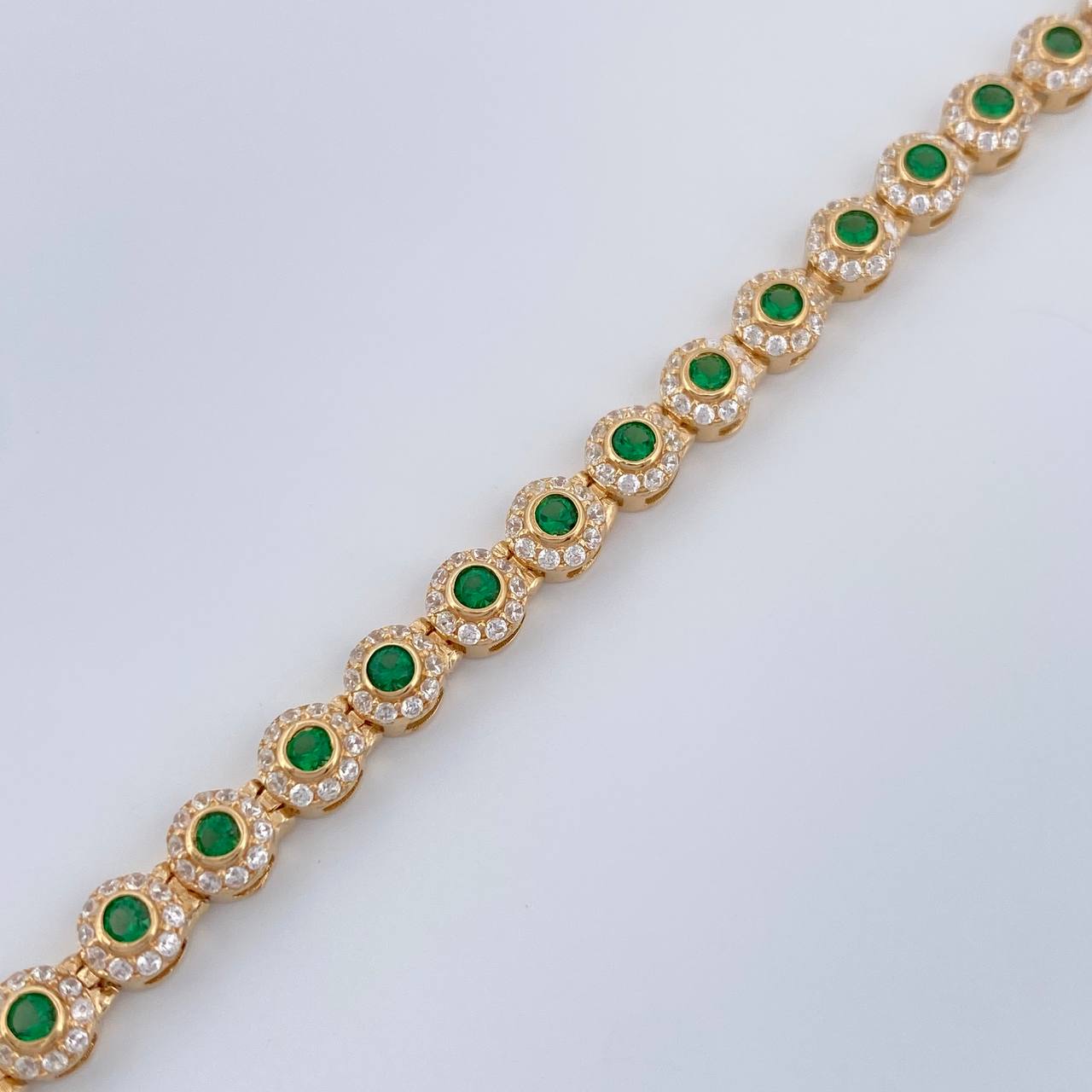 Pulso Tennis 8.35gr / 16.7cm / 4.3mm Oro Amarillo 18K %