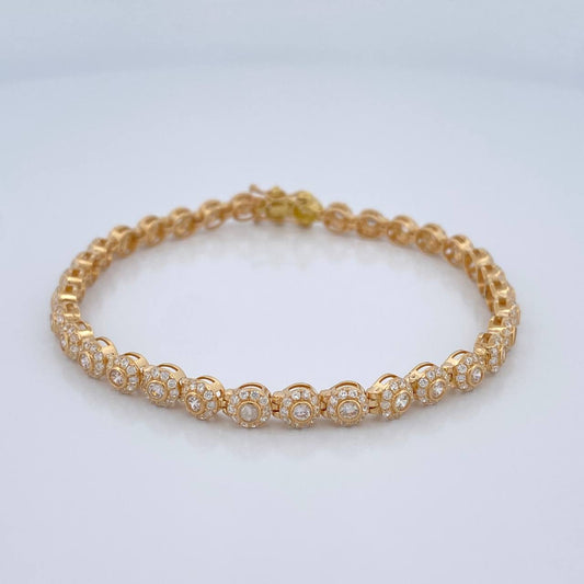 Pulso Tennis 9.05gr / 18cm / 4.3mm Oro Amarillo 18K %